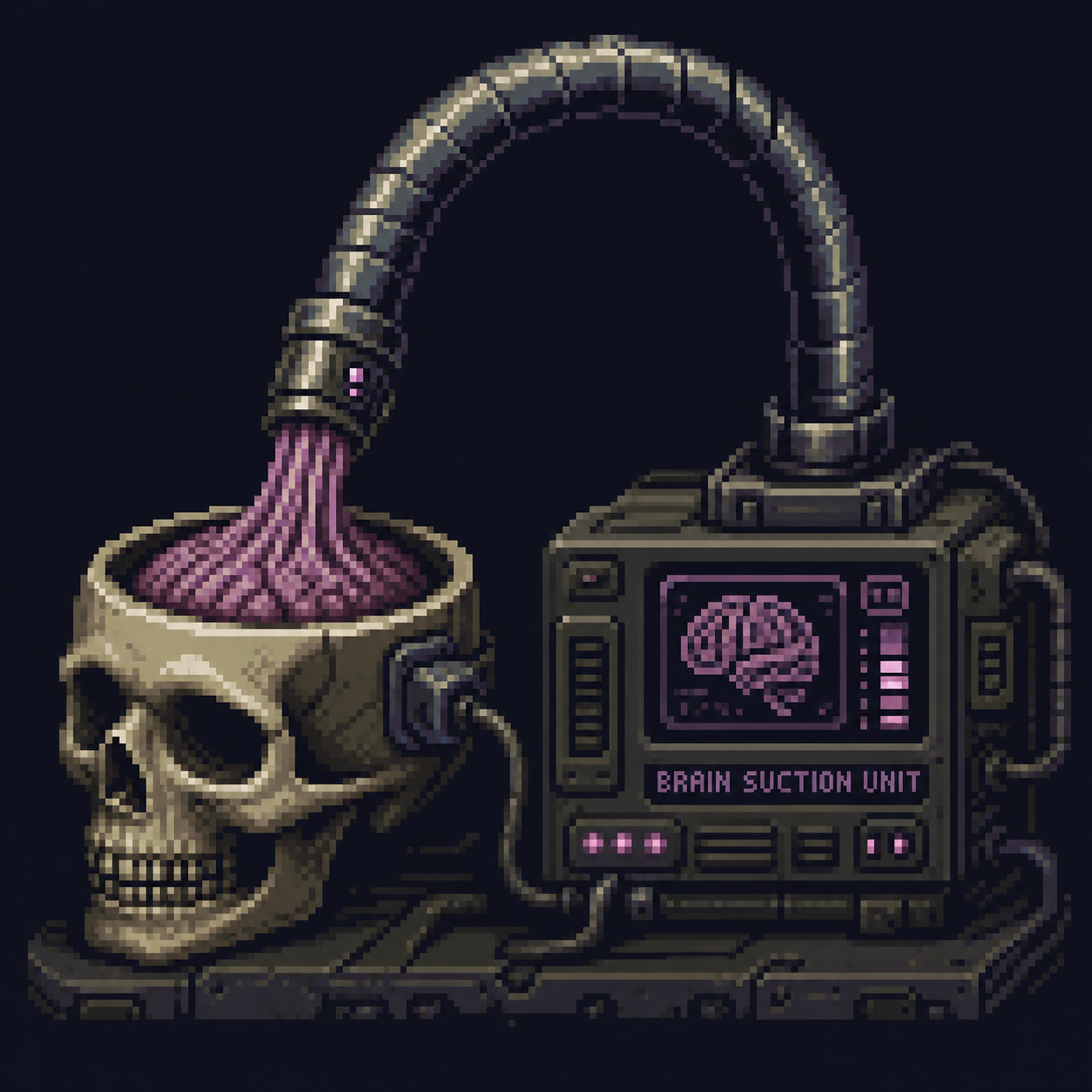 A stylized brain drain illustration for CNSDrainGuard